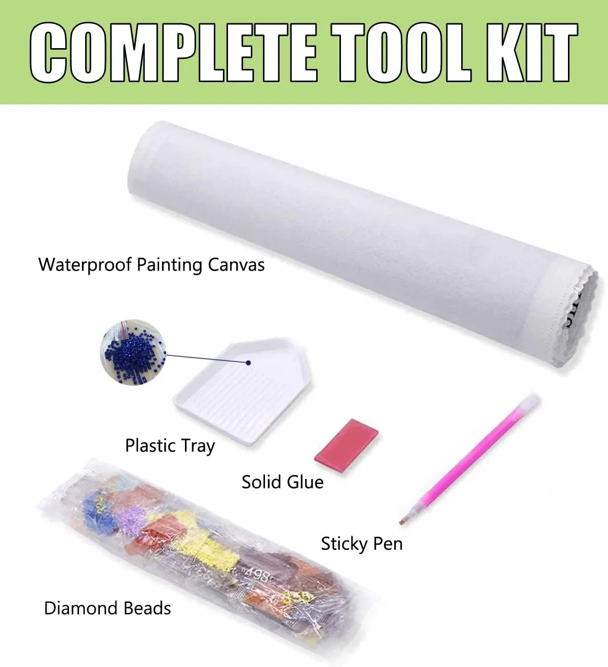 Parbamll Jungle Trail at Night Diamond Painting, Diamond Painting Kits Embroidery 5D Full Diamond Adhere Craft, Suitable for Family Interactive Home Decor Cafe Decor or Gifts Giving-20X24Inch