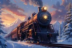 Parent-Child Jigsaw Puzzle 1000 Piece Enjoyable Puzzle for Adult Polar Express Adventure Anime Challenging Educational Fun Interactive Toys for Family Creative Gift