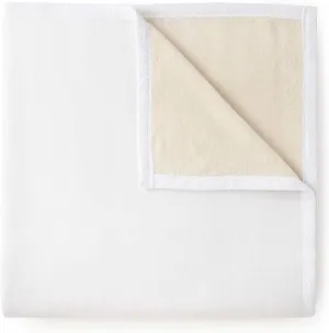 Peacock Alley Favorite Luxury Reversible Cotton Blanket for Year Around Use - 100% Long Staple Cotton, Imported from Portugal - Full/Queen, White