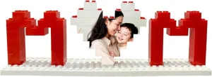 Personalized Photo Block Puzzle for Mom, Custom Photo Building Brick for Mom, Brick Picture Customized Gift for Mommy, Custom Building Blocks Puzzle for Mother's Day, Custom Photo Heart Building Block