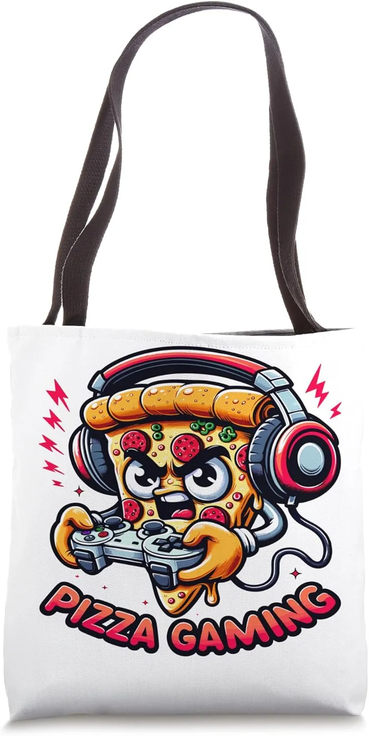 Pizza Gaming: Pizza and Video Games, a perfect duet Tote Bag