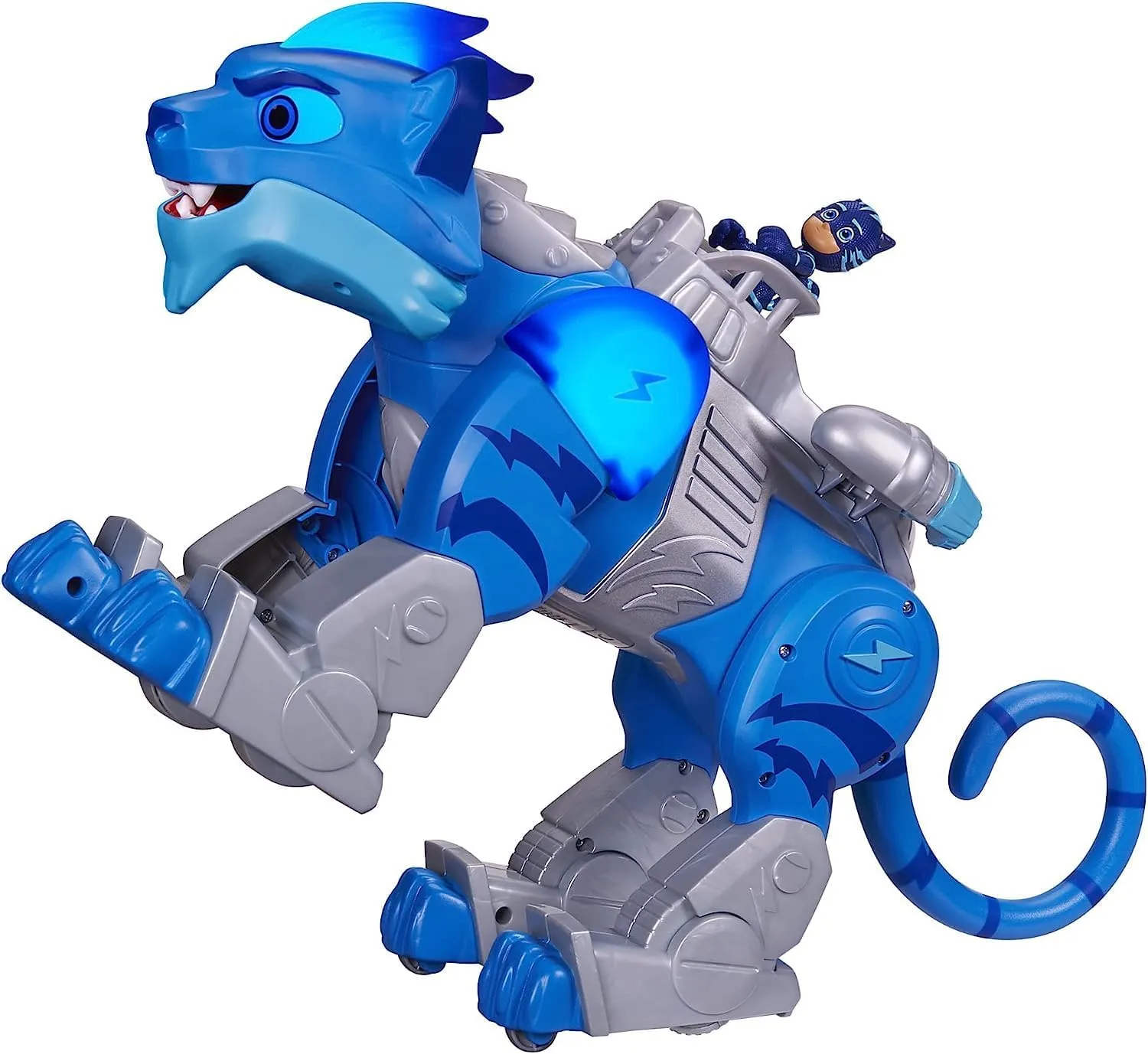 PJ Masks Hasbro Animal Power Charge and Roar Power Cat,Interactive Toys with 20  Lights and Sounds,Preschool Toys,Superhero Toys for 3 Year Old Boys and Girls and Up