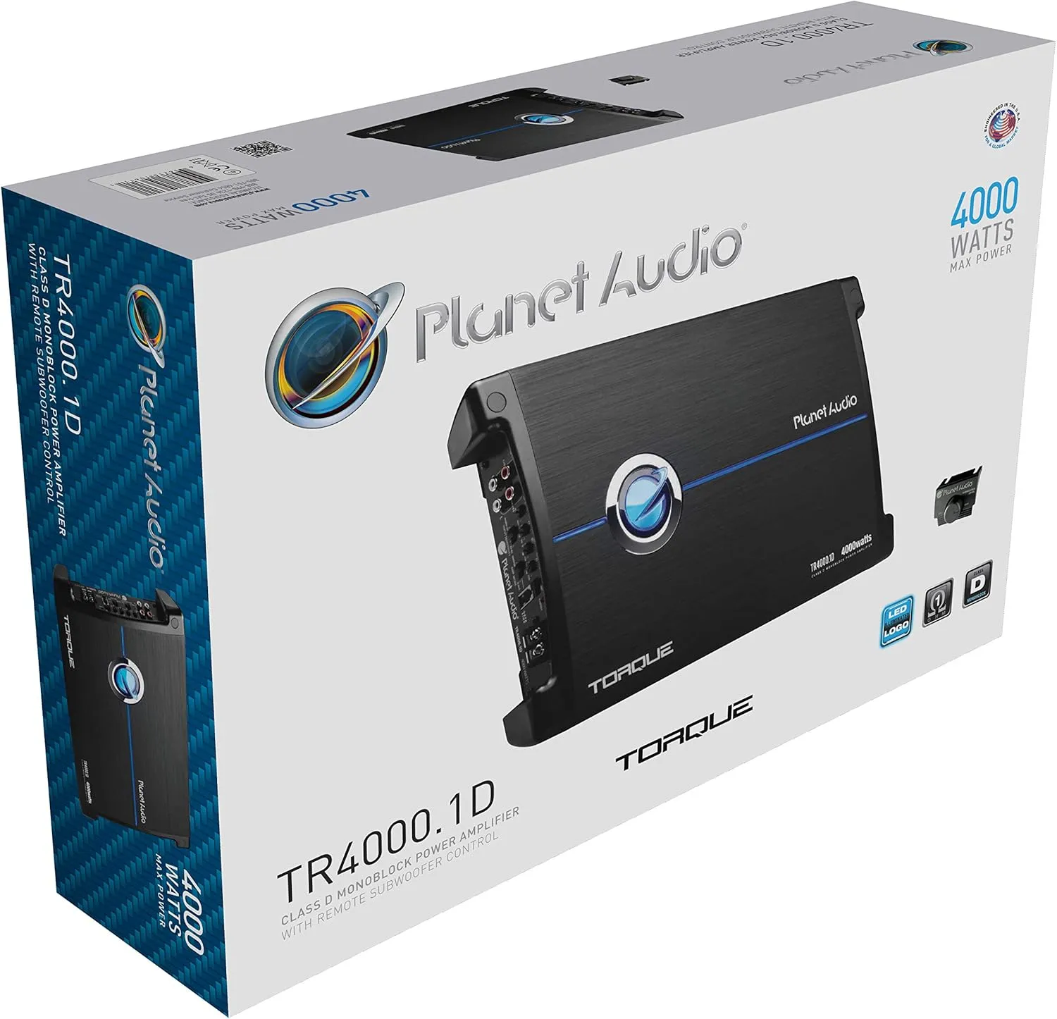 Planet Audio TR4000.1D Class D Monoblock Car Amplifier - 4000 High Output, 1 Ohm, Low Level Inputs, Low Pass Crossover, Hook Up to Subwoofer for Bass