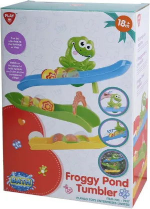 PlayGo Froggy Pond Tumber with Bath Wall Suction Slides & Water Skiing & Squirting Frog (1937)