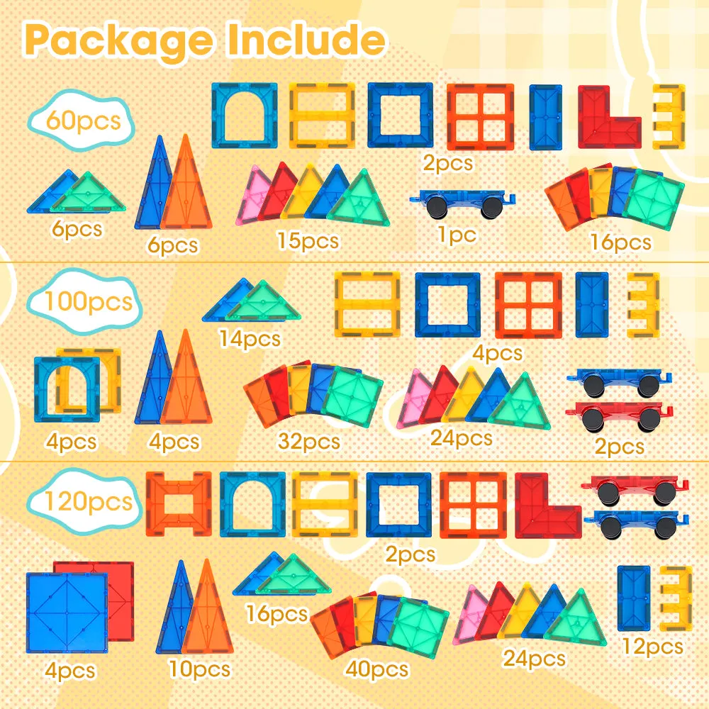Playpals Kids Magnetic Tiles Blocks Building Educational Toys Child Gift