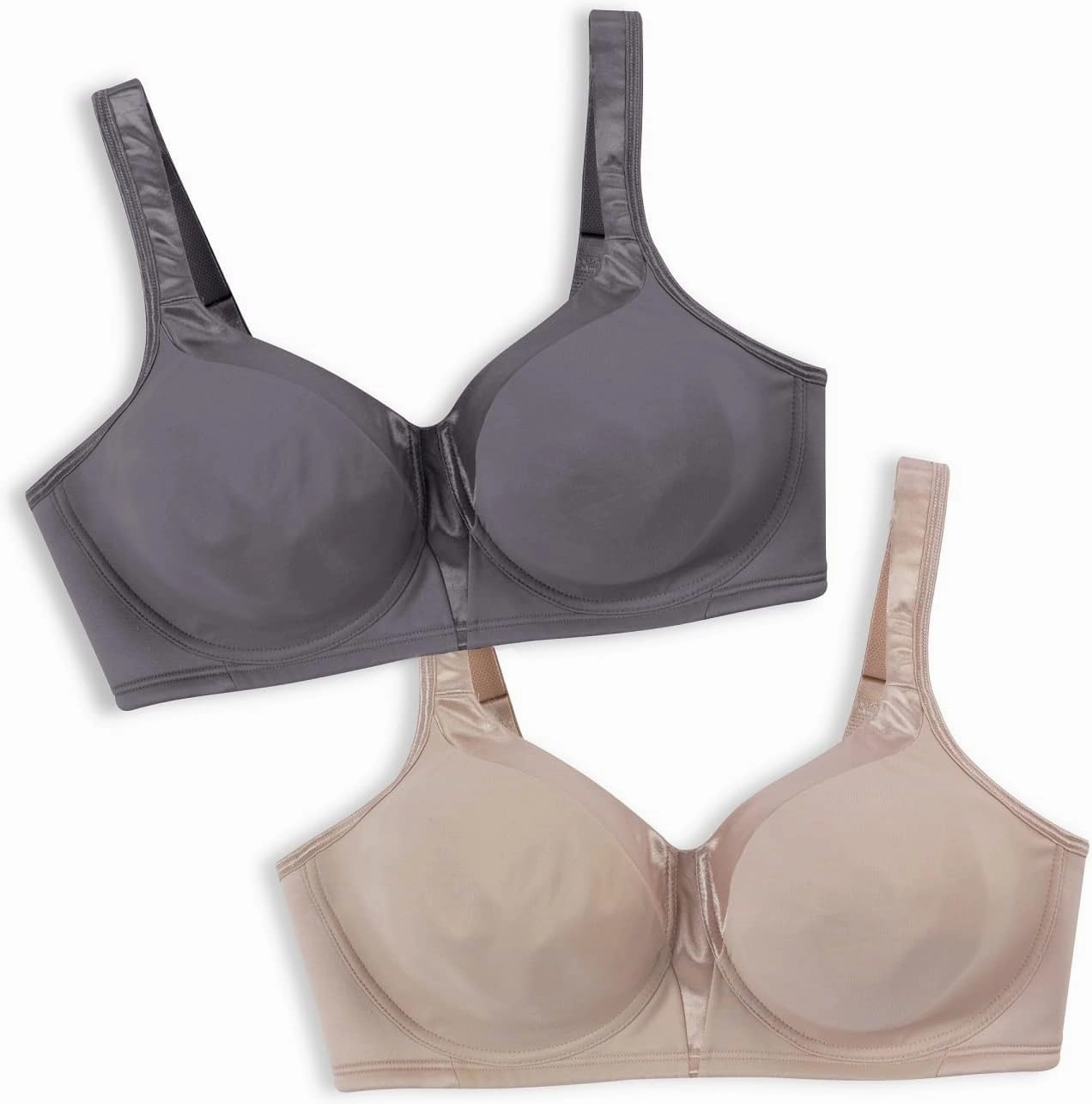 Playtex Women's Wireless Bra, 18 Hour Plus-Size T-Shirt Bras Available, Smoothing, Full Coverage, 4803, Single or 2-Pack