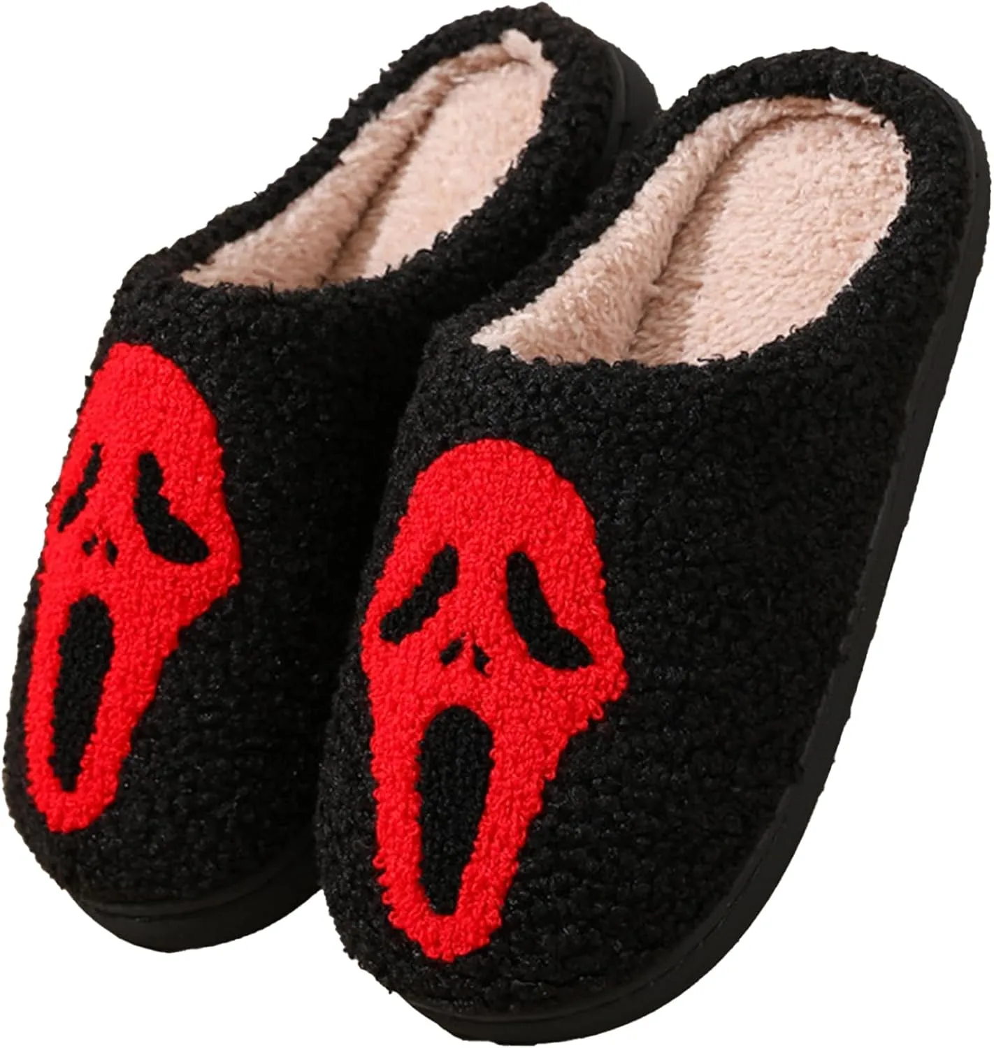 Plush Slippers for Women and Men - Cozy Indoor Slip-On House Shoes - Soft Winter Cotton Slippers with Cute Designs