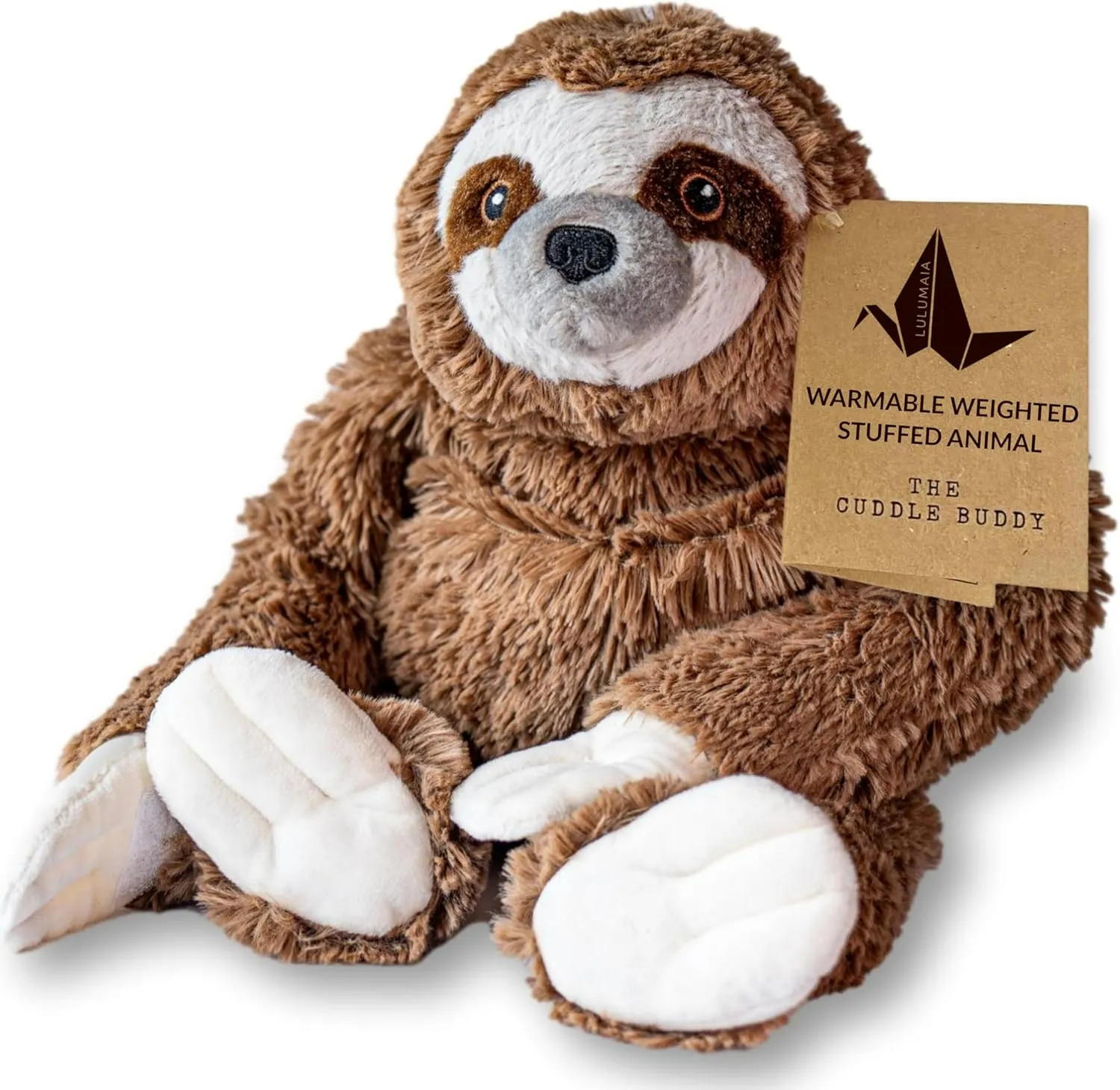 Plush Weighted Stuffed Animals - Microwavable, Portable Heating Pads for Cramps - Soothing Comfort - Period Heating Pad Animal for Adults(Girls, Women), Kids, Warm Extra Large 3.5lb (Sloth)