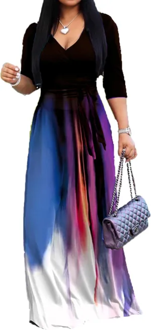 pnpednde Women's Casual Sexy V Neck 3/4 Sleeves Club wear Party Outfits