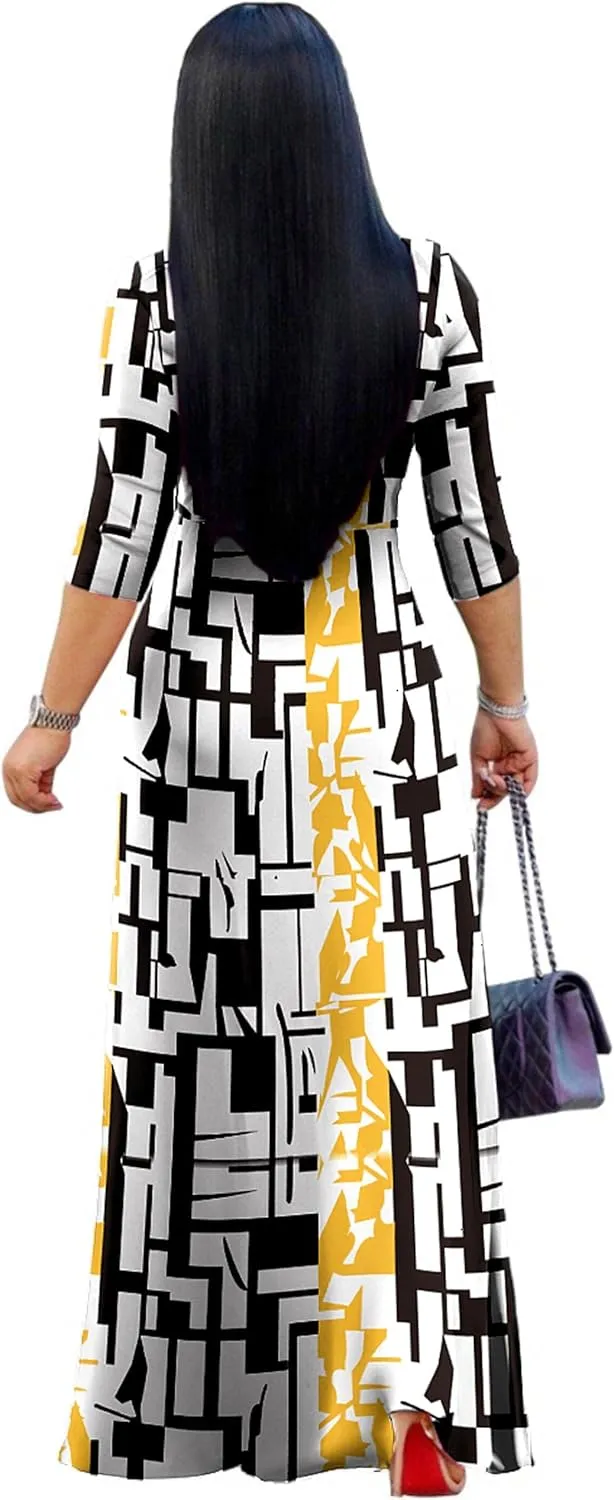 pnpednde Women's Casual Sexy V Neck 3/4 Sleeves Club wear Party Outfits