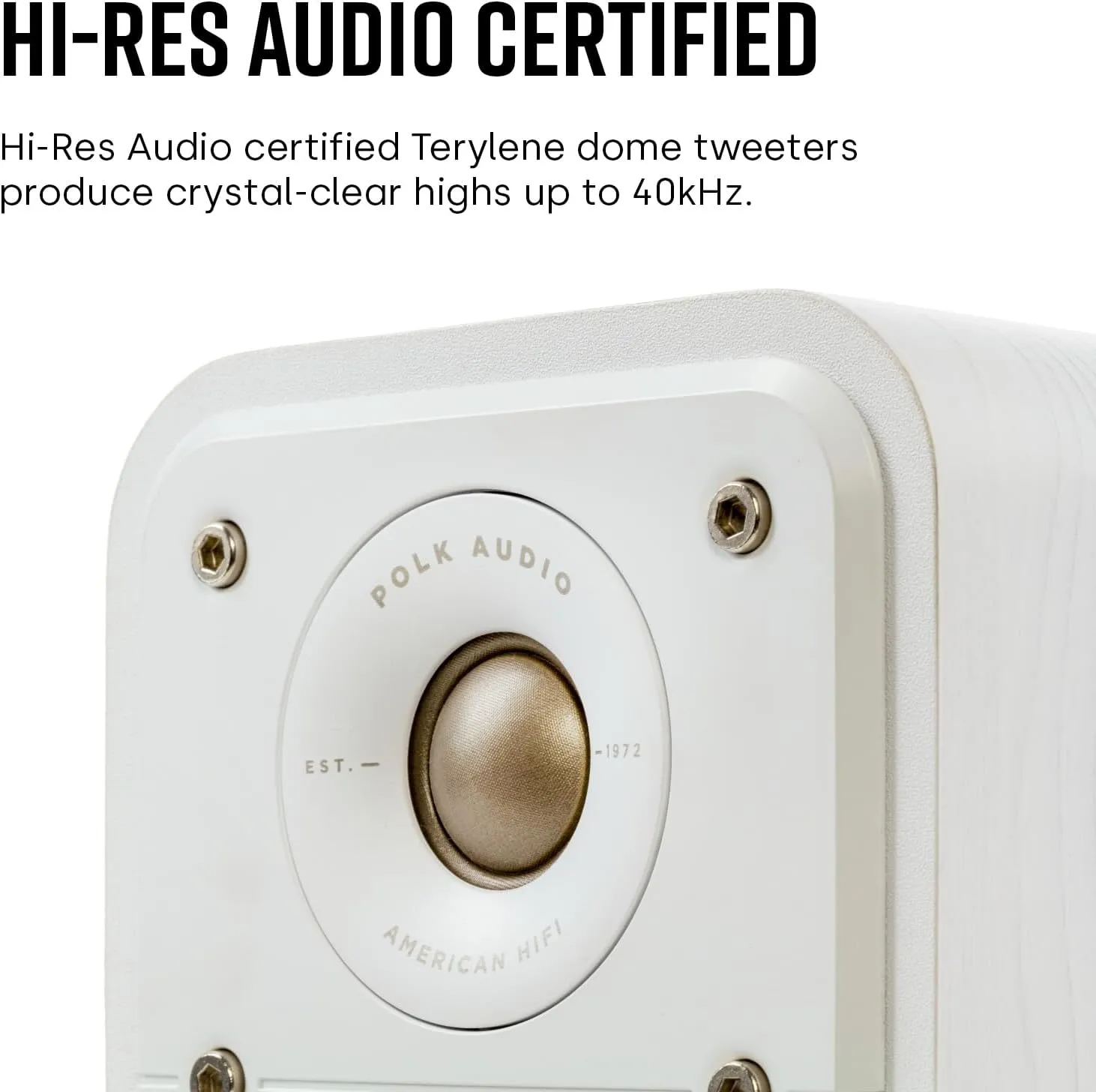 Polk Signature Elite ES10 Surround Loudspeaker - Hi-Res Audio Certified, Dolby Atmos & DTS:X Compatible, 1" Tweeter & 4" Woofer, Power Port Technology for Effortless Bass (Pair, Contemporary Walnut)