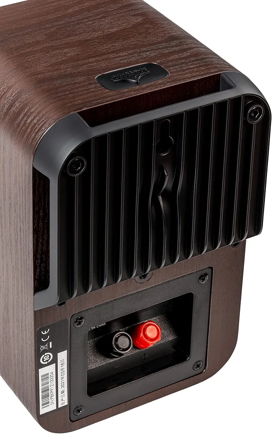 Polk Signature Elite ES10 Surround Loudspeaker - Hi-Res Audio Certified, Dolby Atmos & DTS:X Compatible, 1" Tweeter & 4" Woofer, Power Port Technology for Effortless Bass (Pair, Contemporary Walnut)