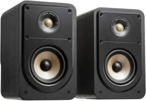 Polk Signature Elite ES15 Bookshelf Speaker - Hi-Res Audio Certified, Dolby Atmos & DTS:X Compatible, 1" Tweeter & 5.25" Woofer, Power Port Technology for Effortless Bass (Pair, Stunning Black)