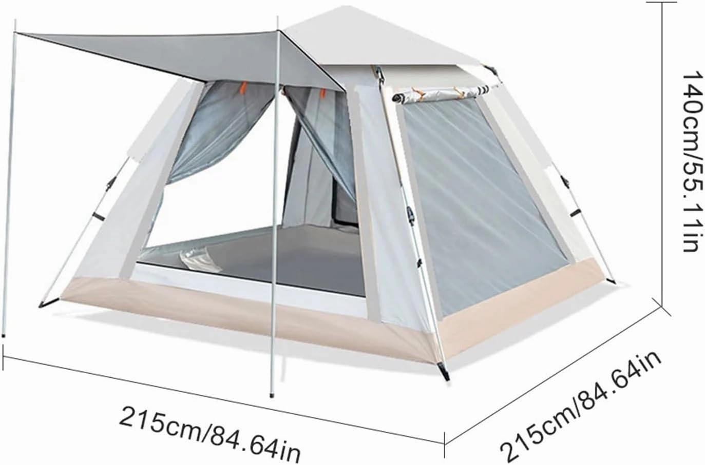 Pop Up Tents Instant Pop Up Tent Automatic Camping Tent 3 4 People Pop Up Camping Tent with Mesh Window Waterproof for Family Vacation Trip Adult Pop Up Tent