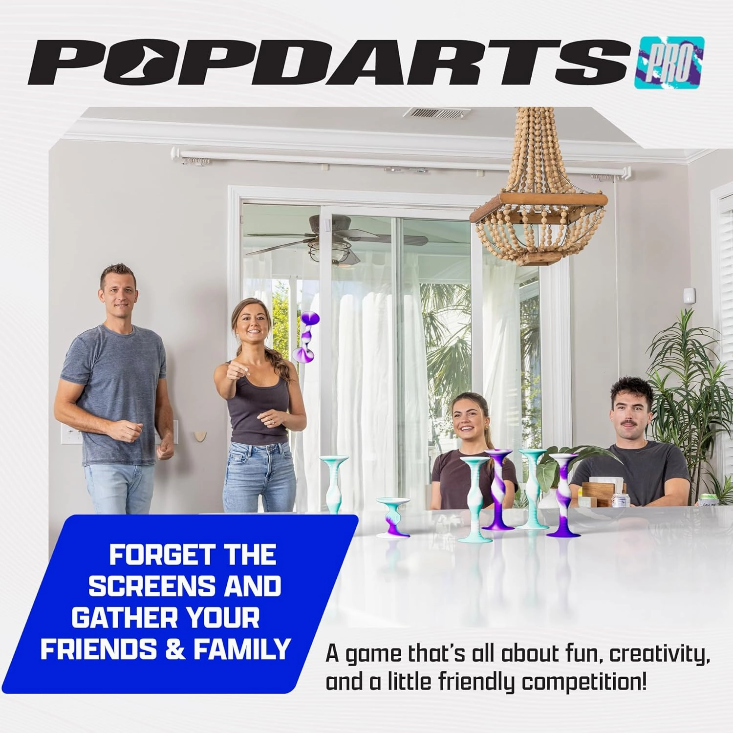Popdarts PRO Pack Game Set (Retro) - Indoor, Outdoor Suction Cup Throwing Game - Competition with a POP