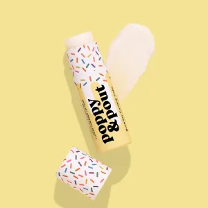 Poppy and Pout Lip Balm, Birthday Confetti Cake, Yellow