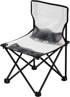 Portable Camping Folding Chairs Foldable Chair Small Cat Cute 1 Lightweight Backpacking Outdoor Outside Fishing