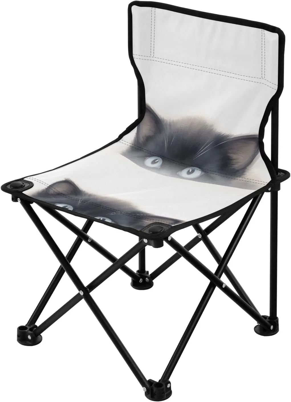 Portable Camping Folding Chairs Foldable Chair Small Cat Cute 1 Lightweight Backpacking Outdoor Outside Fishing