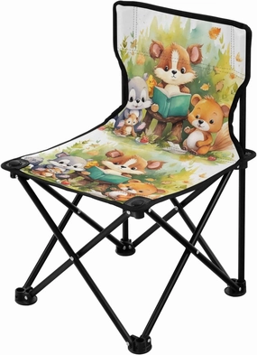 Portable Camping Folding Chairs Foldable Chair Small Bear Cartoon Animals Lightweight Backpacking Outdoor Outside Fishing