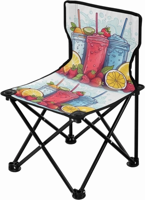 Portable Camping Folding Chairs Foldable Chair Small Beverages Drinks Lightweight Backpacking Outdoor Outside Fishing