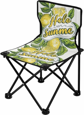 Portable Camping Folding Chairs Foldable Chair Small Lemon Hello Summer Lightweight Backpacking Outdoor Outside Fishing