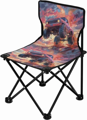 Portable Camping Folding Chairs Foldable Chair Small Monster Truck Lightweight Backpacking Outdoor Outside Fishing
