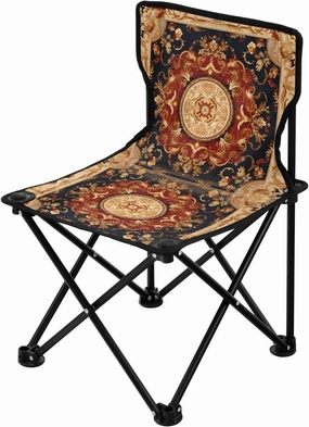 Portable Camping Folding Chairs Foldable Chair Small Oriental Pattern 1 Lightweight Backpacking Outdoor Outside Fishing