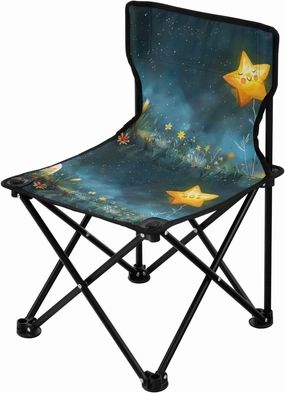 Portable Camping Folding Chairs Foldable Chair Small Stars Gardens Rabbits Lightweight Backpacking Outdoor Outside Fishing