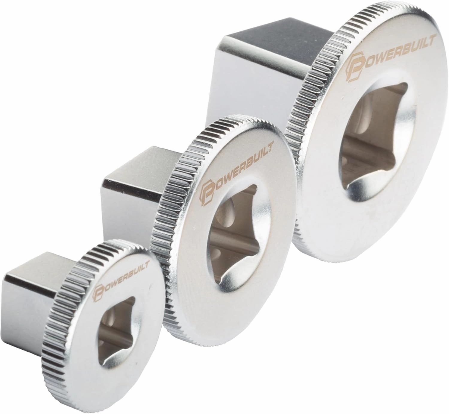 Powerbuilt 3 Piece Low Profile Impact Adapter Set, Various Drive Sizes 1/4, 3/8 and 1/2 Inch - 643066ECE