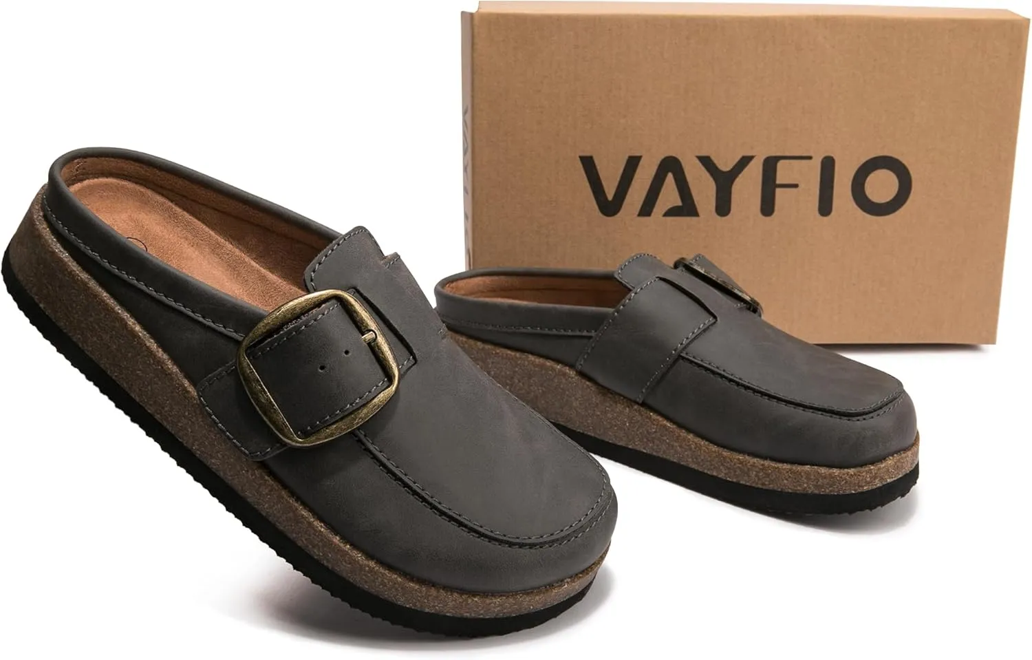 Premium Eco-Leather Women's Clogs - Slip-Resistant Non-Skid Sole, Plush Memory Foam Insole, Lightweight & Comfortable, Versatile for Work, Casual, or Outdoor Occasions