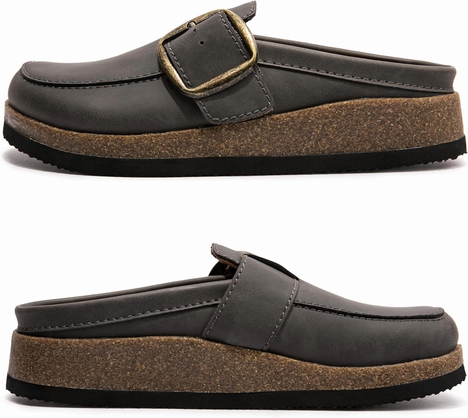 Premium Eco-Leather Women's Clogs - Slip-Resistant Non-Skid Sole, Plush Memory Foam Insole, Lightweight & Comfortable, Versatile for Work, Casual, or Outdoor Occasions