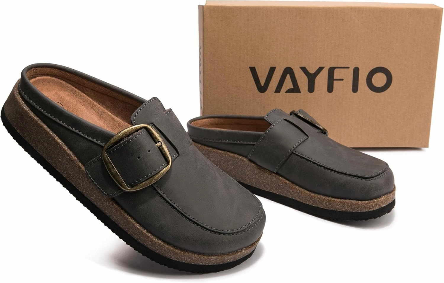 Premium Eco-Leather Women's Clogs - Slip-Resistant Non-Skid Sole, Plush Memory Foam Insole, Lightweight & Comfortable, Versatile for Work, Casual, or Outdoor Occasions