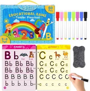 Preschool Learning Activities Kindergarten Workbook, Preschool Handwriting Tracing Books for Kids Ages 3-6, Educational Letter Tracin for 3-4 Year Olds, Alphabet Writing Practice for Kids