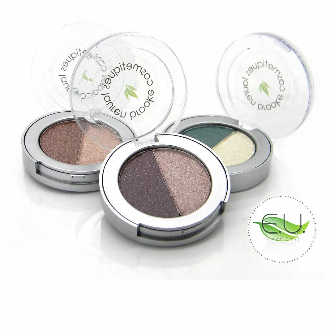 Pressed Eyeshadow Duo, Natural, Organic Makeup (Toffee/Champagne)
