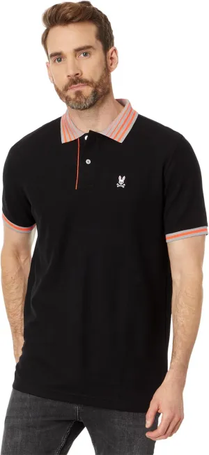 Psycho Bunny Norris Pique Polo Black SM (US Men's 4)
