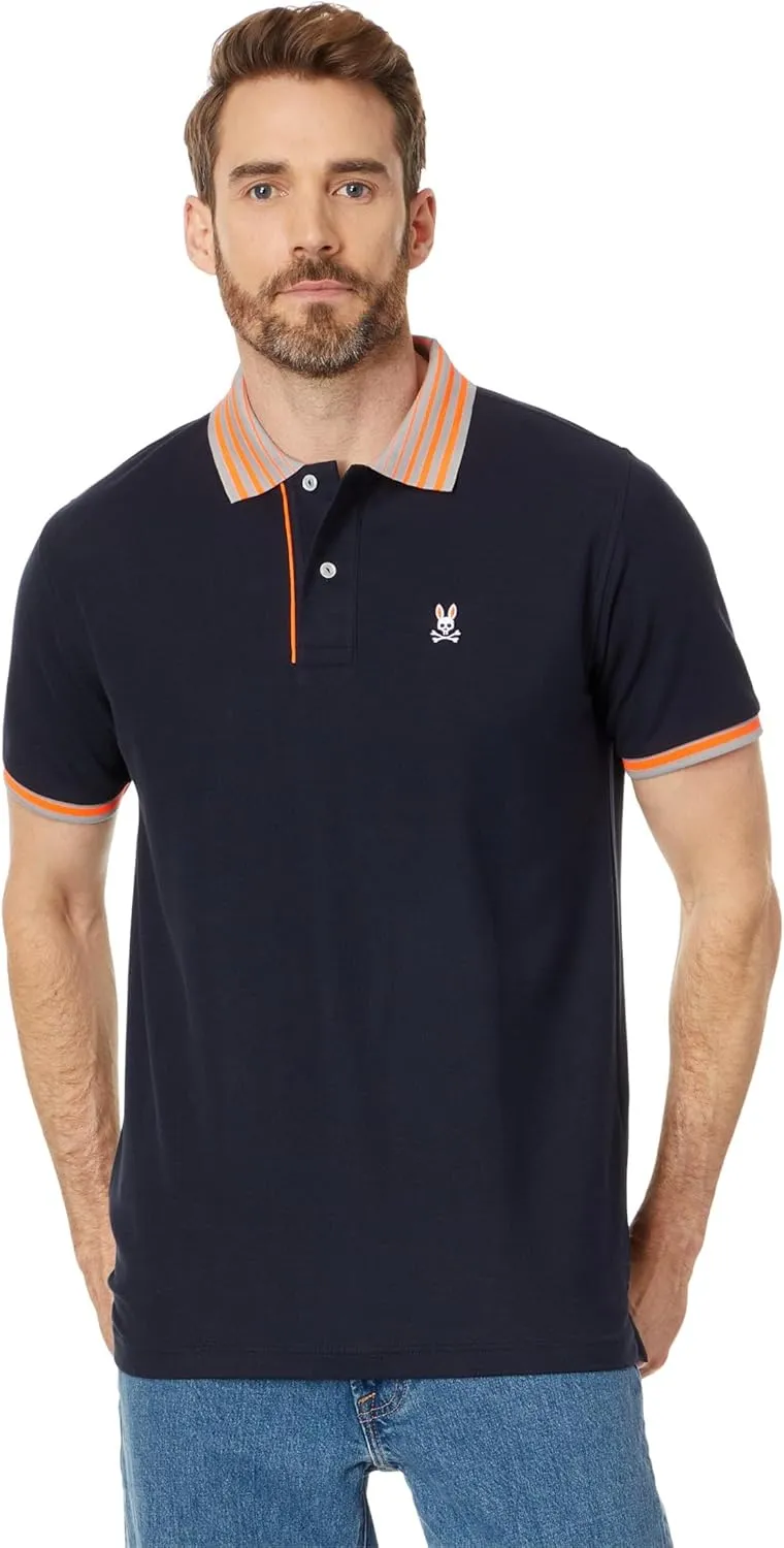 Psycho Bunny Norris Pique Polo Navy 2XL (US Men's 8)