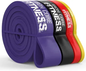 Pull Up Assistance Resistance Bands - Long Loop Power Bands for Men and Women - Strength Power Flexibility Training at Home & Gym - Ebooks & Workout Chart Included by Iron Core Fitness