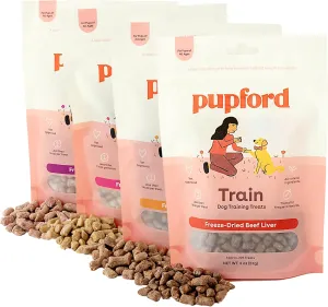 Pupford Freeze Dried Training Treats for Dogs& Puppies, 900  Limited Ingredient Bites (Meat Bundle)