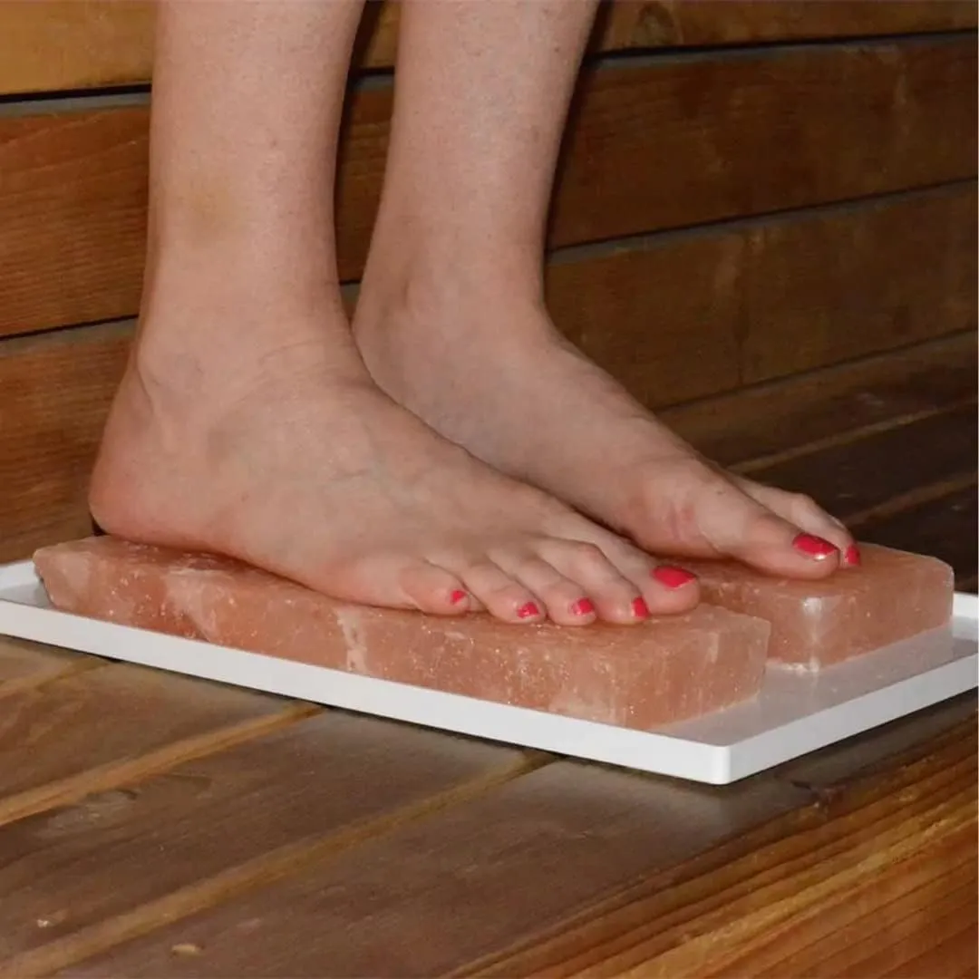 Pure Himalayan Rock Salt Blocks Size 8" x 4" x 2" for feet Himalayan Salt Foot Detox Or Detoxification Block Pack of 2 Bricks