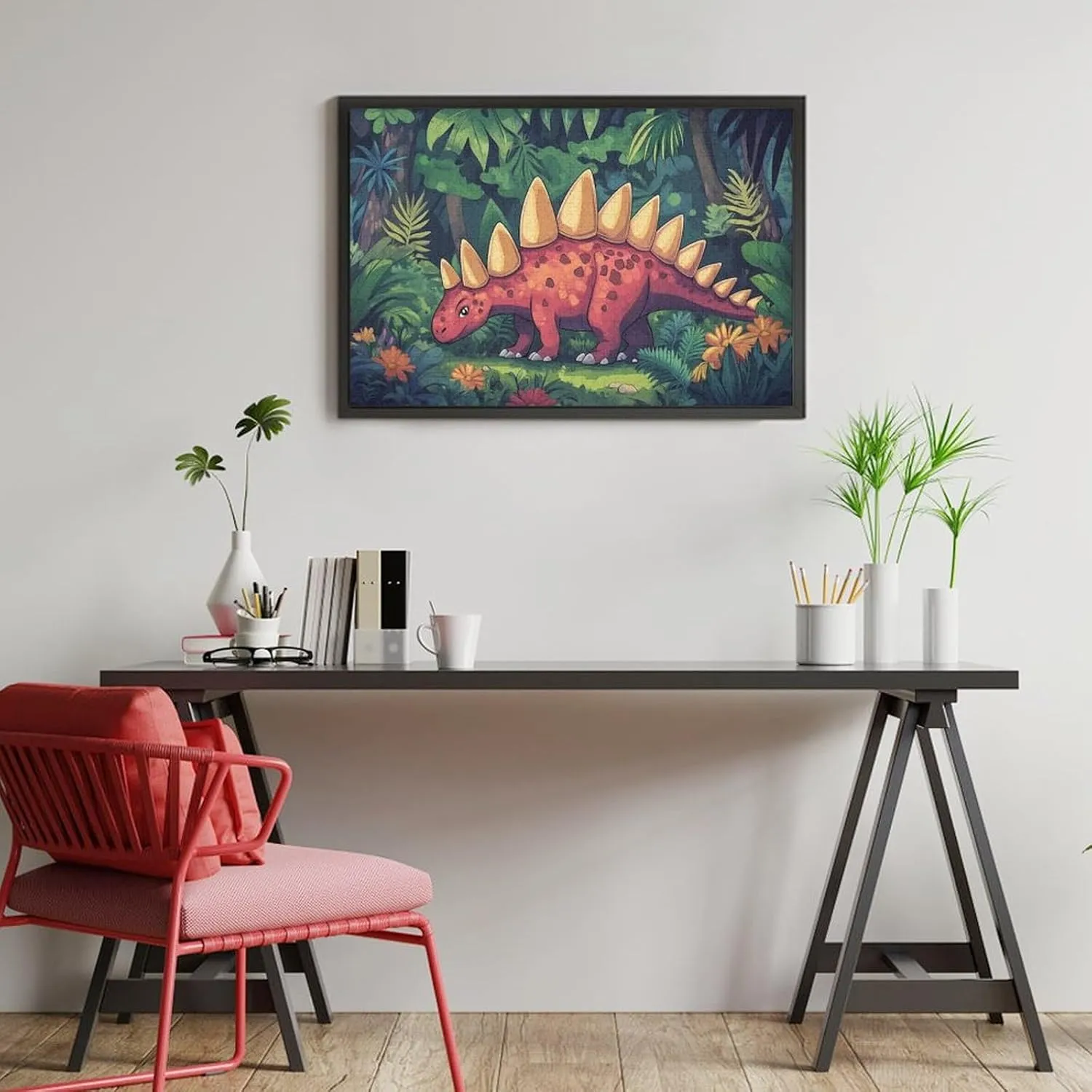 Puzzles for Adults 1000 Pieces - Stegosaurus Jungle Challenging Jigsaw Puzzle, Daring to Try, Family Entertainment Interactive Fun Jigsaw Puzzle Gifts