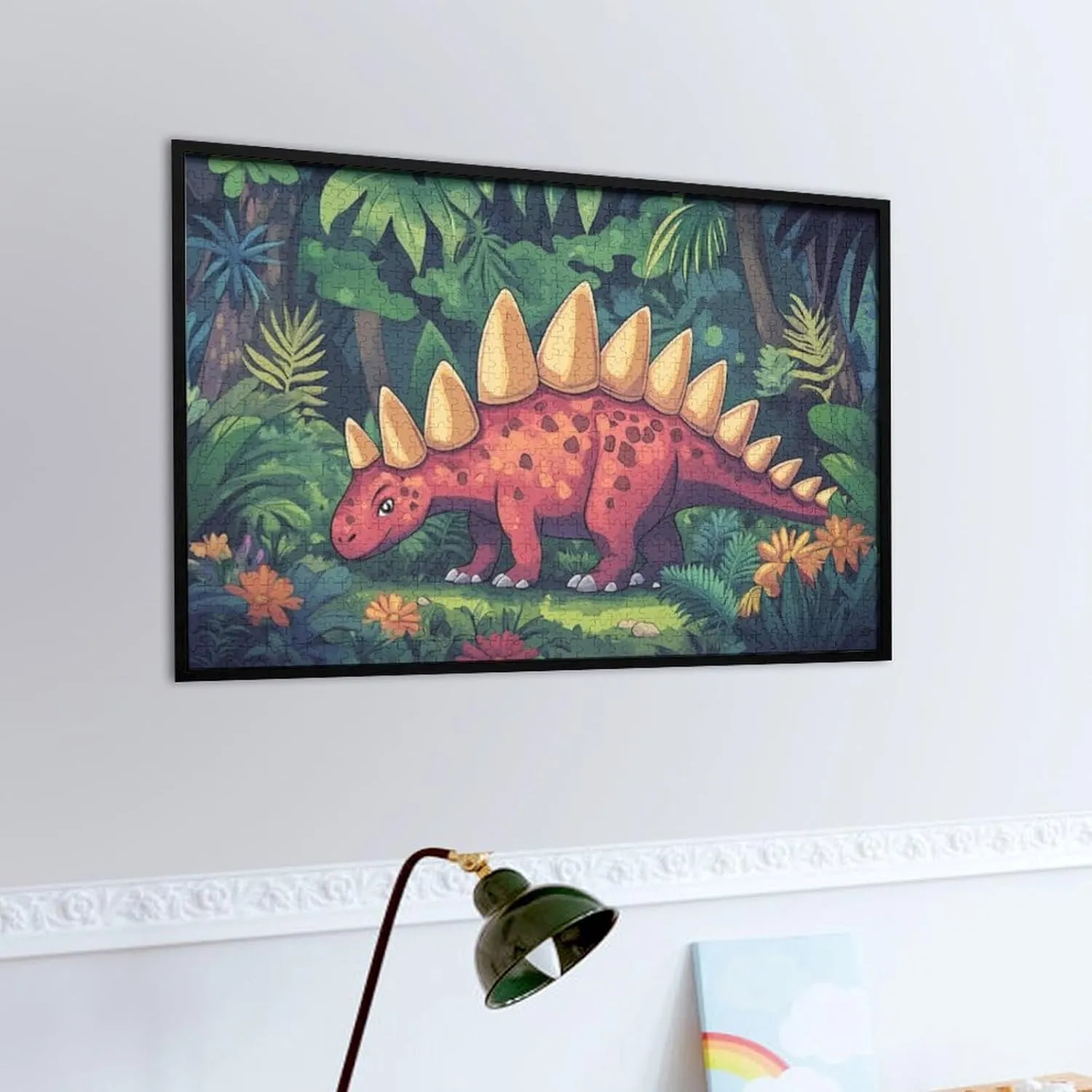 Puzzles for Adults 1000 Pieces - Stegosaurus Jungle Challenging Jigsaw Puzzle, Daring to Try, Family Entertainment Interactive Fun Jigsaw Puzzle Gifts
