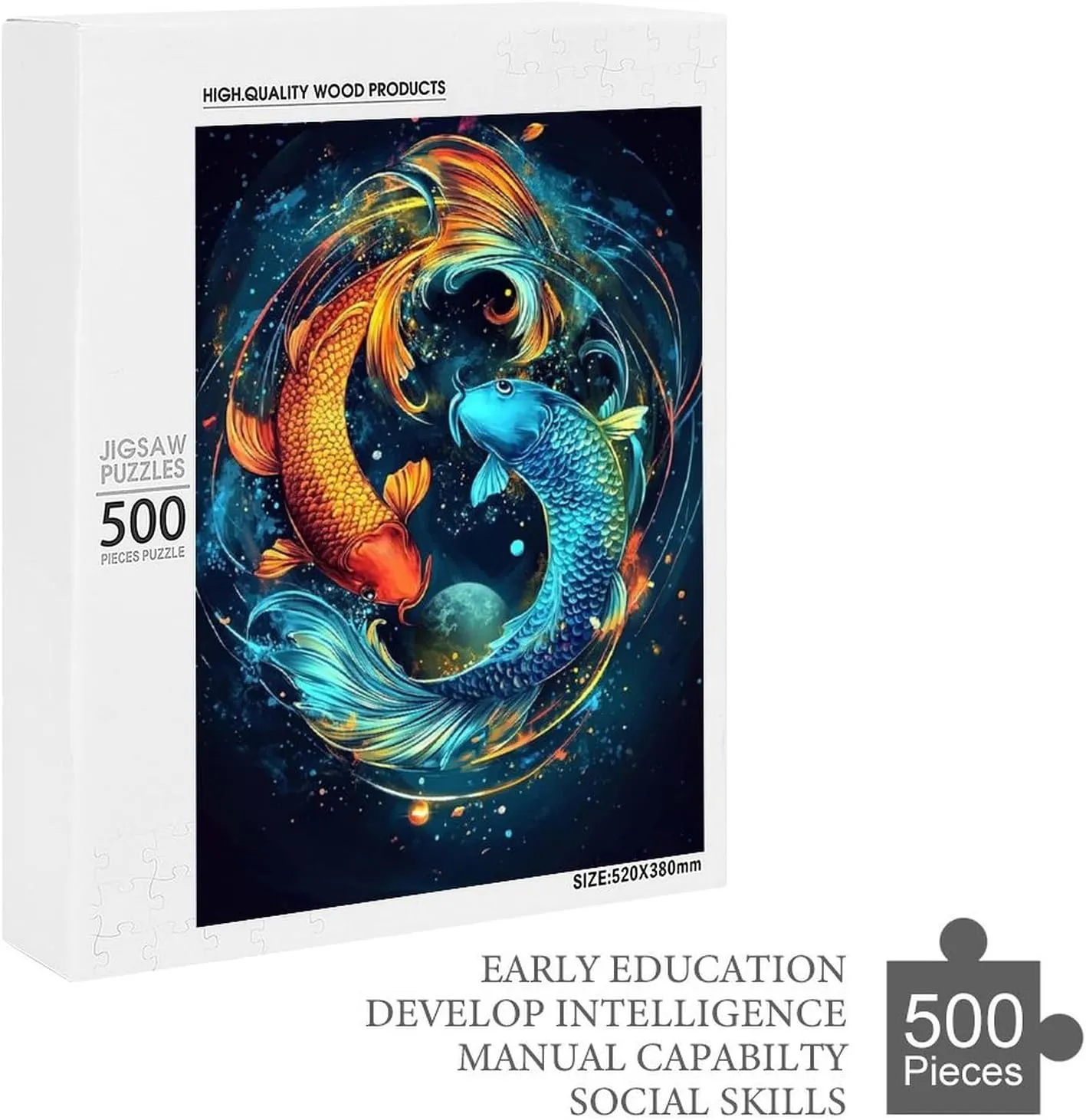 Puzzles for Adults 500 Pieces - Fish Animal Challenging Jigsaw Puzzle, Daring to Try, Family Entertainment Interactive Fun Jigsaw Puzzle Gifts