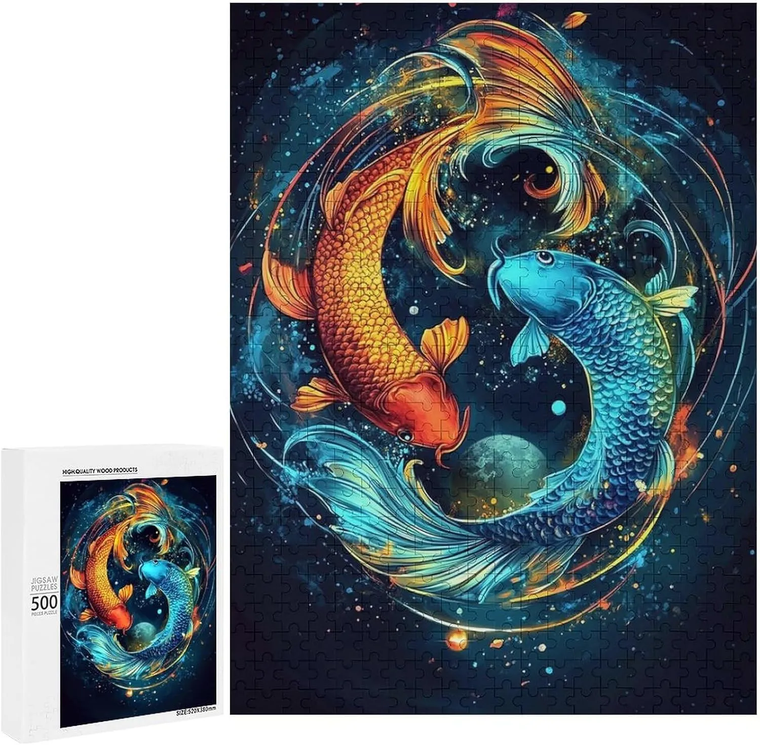 Puzzles for Adults 500 Pieces - Fish Animal Challenging Jigsaw Puzzle, Daring to Try, Family Entertainment Interactive Fun Jigsaw Puzzle Gifts