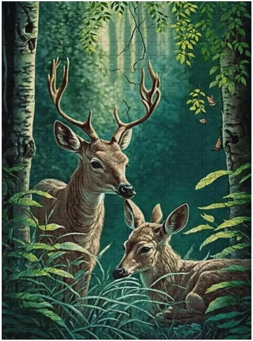 Puzzles for Adults 500 Pieces - Forest Fawns Mysterious Jungle Challenging Jigsaw Puzzle, Daring to Try, Family Entertainment Interactive Fun Jigsaw Puzzle Gifts