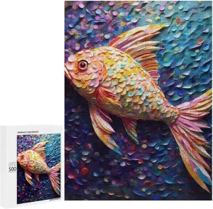 Puzzles for Adults 500 Pieces - The Unique Fish Funny Fish Challenging Jigsaw Puzzle, Daring to Try, Family Entertainment Interactive Fun Jigsaw Puzzle Gifts