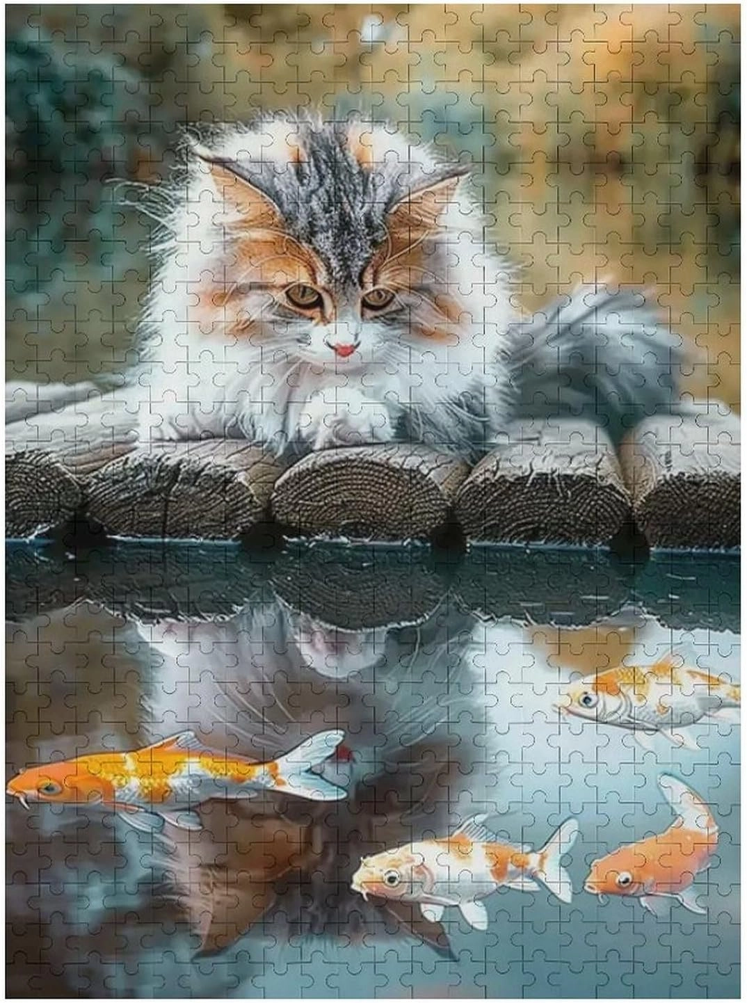 Puzzles for Adults 500 Pieces - Animals Cat Fish Funny Family Interactive for Puzzles Club Decor Or Gifts for Friends