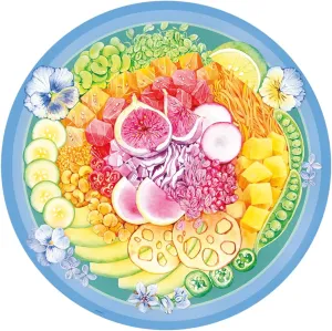 Ravensburger Circle of Colors: Poke Bowl 500 Piece Round Jigsaw Puzzle | Unique Softclick Technology | Perfect for Adults and Kids | FSC Certified