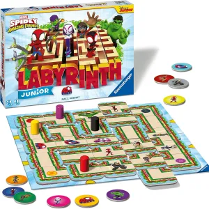Ravensburger - Spidey and His Amazing Friends Labyrinth Junior Game | Engaging Brain Teaser for Kids | Interactive Puzzle Game | Ideal Gift for Boys and Girls Aged 4 