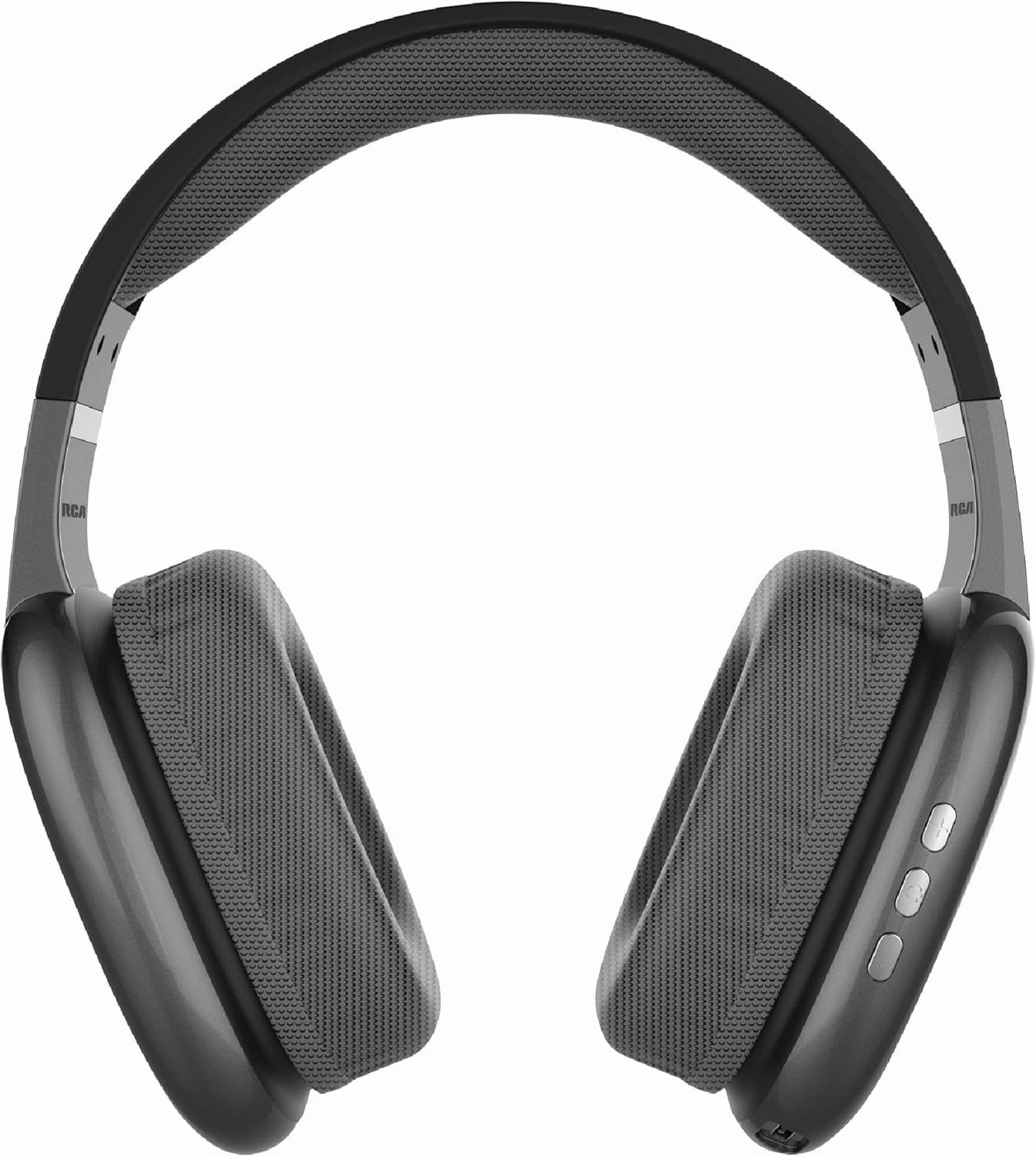RCA Wave-56 Wireless Headphones, 20 Hour Battery Life, Hi-Res Audio, Enhanced Bass, Transparency Mode, Noise Cancelling Headphones, Lightweight Comfort, Travel Friendly Design, Black