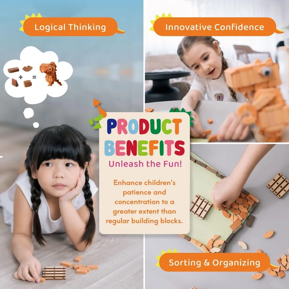 Real Red Clay Mini Bricks Sets, Construction Education Toy for Kids 6  Years Old, Craft Bricks for Adults, Realistic House, DIY Garden, STEM Building Set, Washable & Reusable | Rectangle Brick (50pcs)